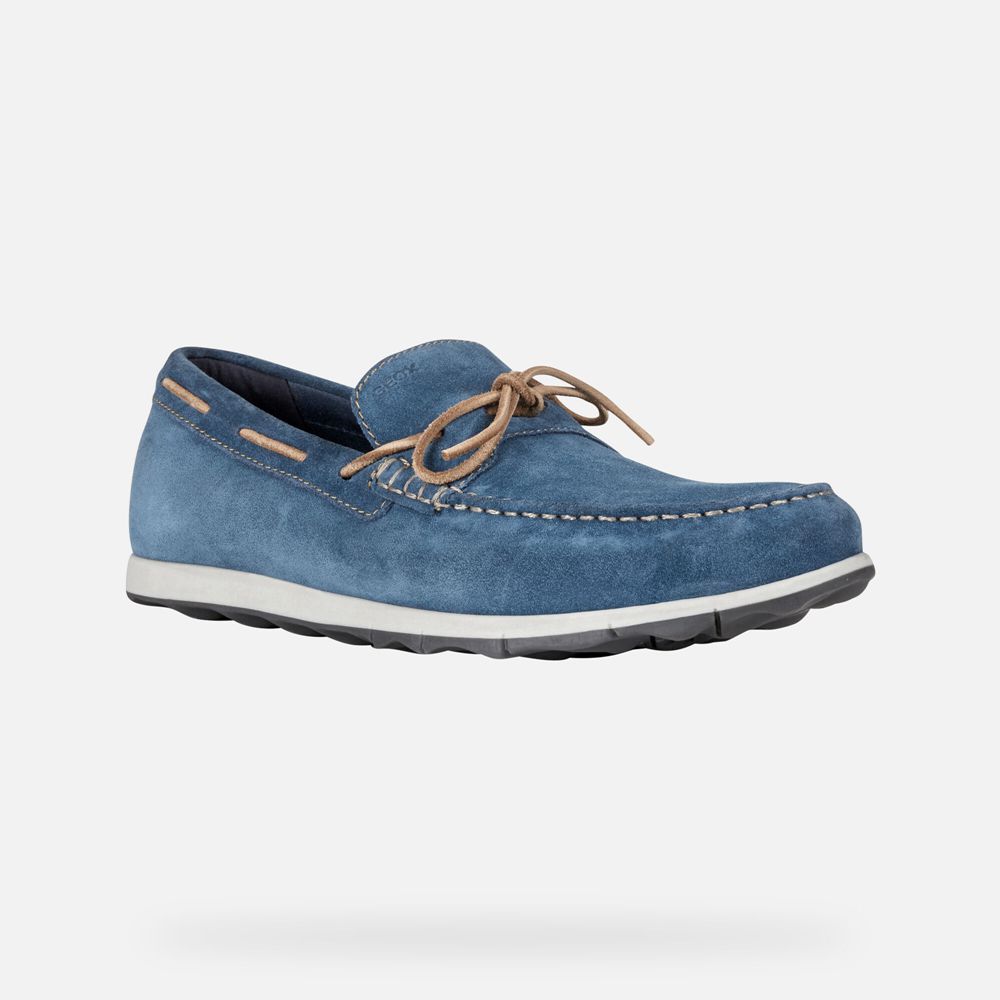 Geox Loafers Blue Calarossa - Geox Mens Shoes - MIQXFG174